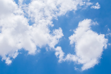 the vast blue sky with clouds