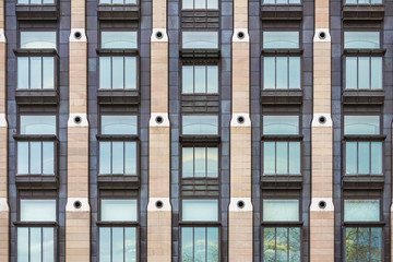 Detail of city house front with windows