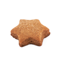 Fresh baked ginger cookie isolated