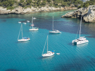 Landscape of the beautiful bay of Cala Galdana - Minorca - Spain
