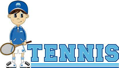 Cartoon Tennis Player