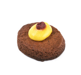 Fresh baked ginger cookie isolated