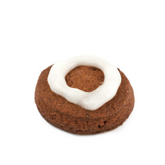 Fresh baked ginger cookie isolated