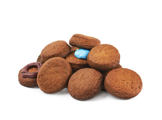 Fresh baked ginger cookie isolated