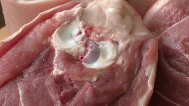 Raw Pork knee steack - ready for cooking
