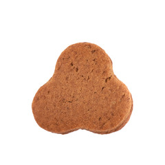 Fresh baked ginger cookie isolated