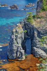 青海島海上アルプス　象の鼻