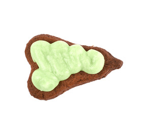 Fresh baked ginger cookie isolated