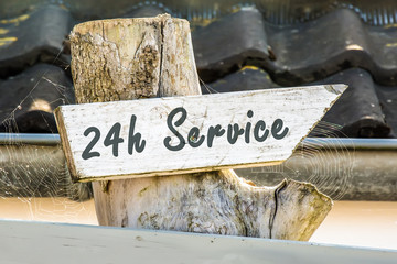 Schild 247 - 24h Service