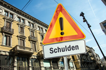 Schild 220 - Schulden