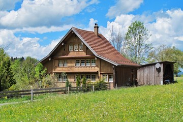 Obraz premium Ländliche Idylle, Appenzeller Bauernhaus
