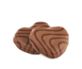 Heart shaped cookie isolated