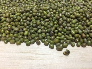 Seed bean over light wood