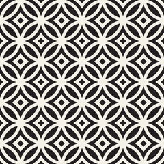 Vector Seamless Black And White Geometric Lines Pattern. Abstract Geometric Background Design
