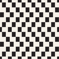 Fototapeta premium Repeatable geometric grid texture. Vector seamless mesh pattern. Monochrome zigzag lines abstract background