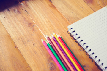 Obraz premium Student's desk with blank holiday phone