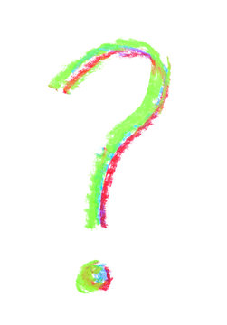 Hand drawn question mark symbol isolated