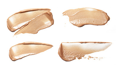 smear paint of cosmetic and beauty products. make up accessories
