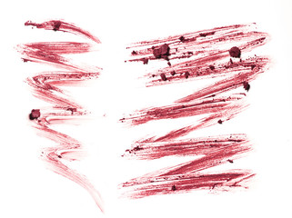 smear paint of cosmetic and beauty products