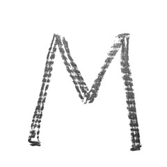 Single hand drawn letter isolated