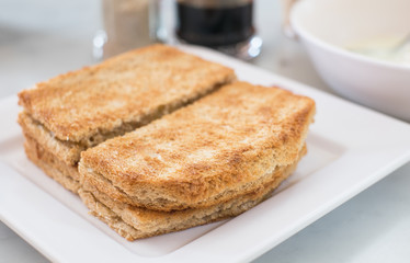 Slice toast bread background texture