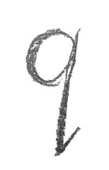 Single hand drawn letter isolated