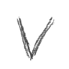 Single hand drawn letter isolated