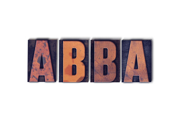 Abba Concept Isolated Letterpress Word