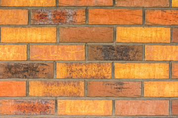 Texture of the red and brown brick wall
