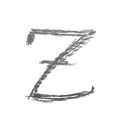 Single hand drawn letter isolated