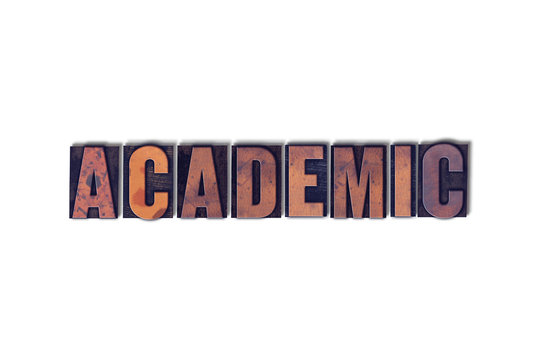 Academic Concept Isolated Letterpress Word