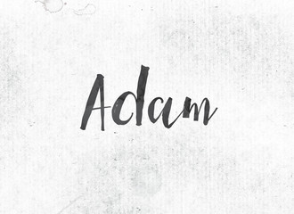 Adam Concept Painted Ink Word and Theme