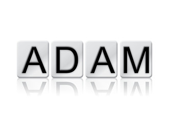 Adam Concept Tiled Word Isolated on White