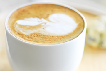 hot coffee or cappuccino coffee