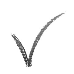 Hand drawn yes tick mark sign