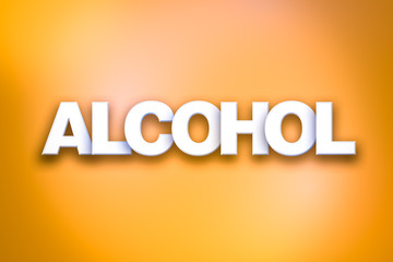 Alcohol Theme Word Art on Colorful Background