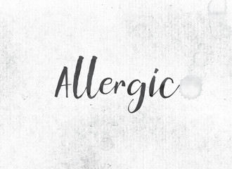 Allergic Concept Painted Ink Word and Theme
