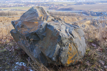 Mountain rock on the hill