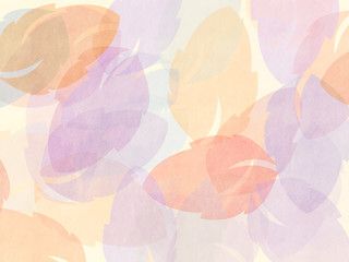 abstract watercolor textured background with leaves