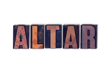 Altar Concept Isolated Letterpress Word
