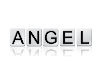Angel Concept Tiled Word Isolated on White