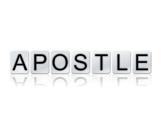 Apostle Concept Tiled Word Isolated on White