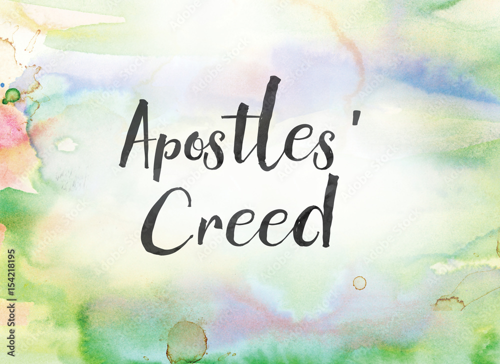 Canvas Prints Apostles' Creed Concept Watercolor and Ink Painting