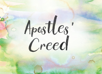 Apostles' Creed Concept Watercolor and Ink Painting
