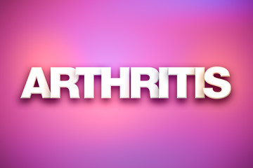 Arthritis Theme Word Art on Colorful Background