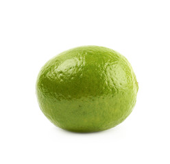 Green lime fruit isolated