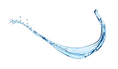 Wandaufkleber Blaues Wasserspritzen isoliert. © luckybusiness