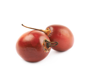 Two tamarillo fruits isolated