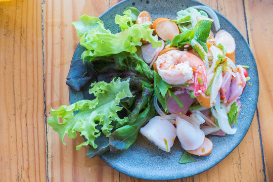 delicious spicy seafood thai food.Healthy Food ,Yummy

