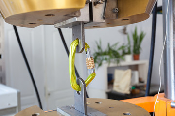 Carabiner Strength Test using special machine